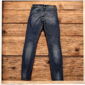 Kut From The Kloth Jeans Womens 8 Denim Stretch Skinny Distressed Med Dark Wash